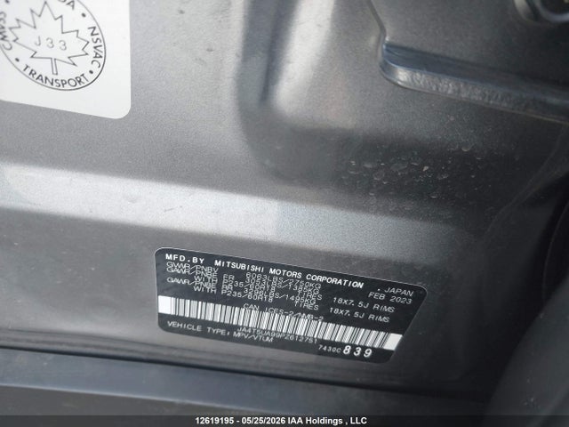 Продаж на аукціоні авто 2023 Mitsubishi Outlander Phev Le/sel, vin: JA4T5UA99PZ612751, номер лоту: 12619195