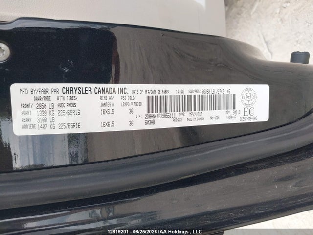 Продажа на аукционе авто 2009 Dodge Grand Caravan Se, vin: 2D8HN44E39R551111, номер лота: 12619201