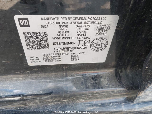 Продажа на аукционе авто 2025 Gmc Sierra K3500 Denali, vin: 1GT4UWEY4SF165248, номер лота: 12619218