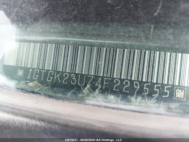 Aukcja sprzedaży 2004 Gmc Sierra 2500 Sle/slt, vin: 1GTGK23U74F229555, numer aukcji: 12619231