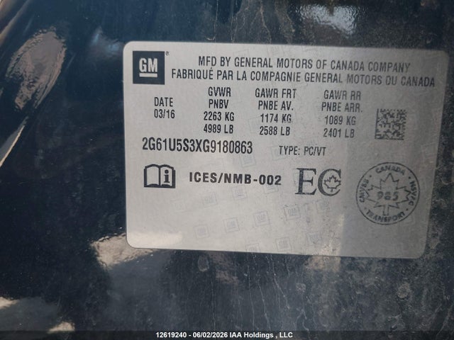 2G61U5S3XG9180863 Cadillac Xts W20 Livery Package