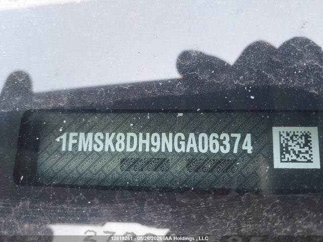 Продажа на аукционе авто 2022 Ford Explorer Xlt, vin: 1FMSK8DH9NGA06374, номер лота: 12619261