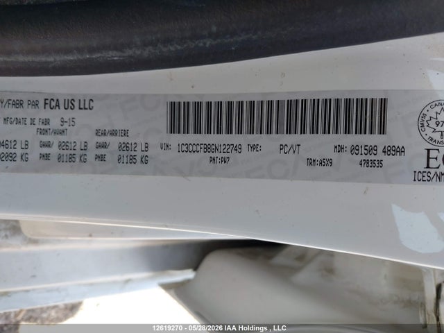 Chrysler 200 LX 2016 1C3CCCFB8GN122749 Image 9