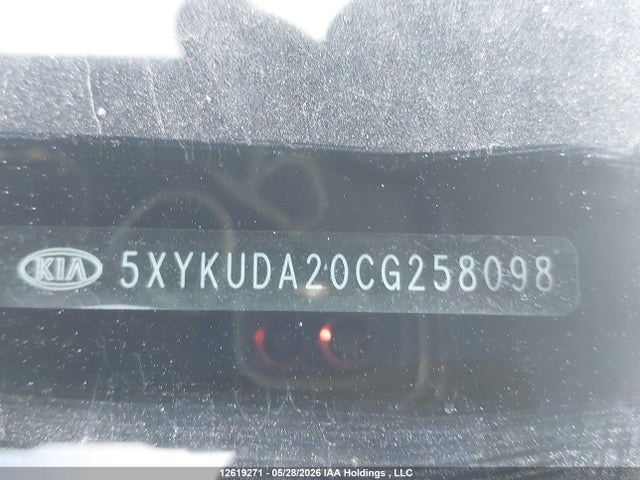 12619271 :رقم المزاد ، 5XYKUDA20CG258098 vin ، 2012 Kia Sorento Ex Luxury V6/ex V6 مزاد بيع
