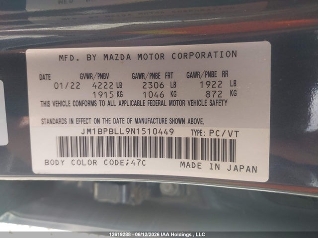 Mazda 3 Preferred 2022 JM1BPBLL9N1510449 Image 9