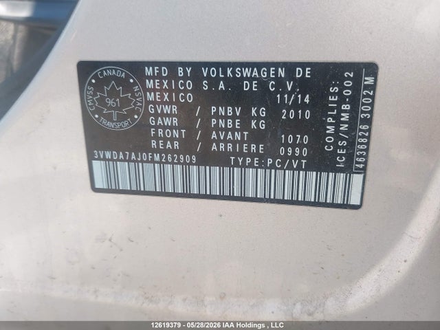 3VWDA7AJ0FM262909 Volkswagen JETTA TDI