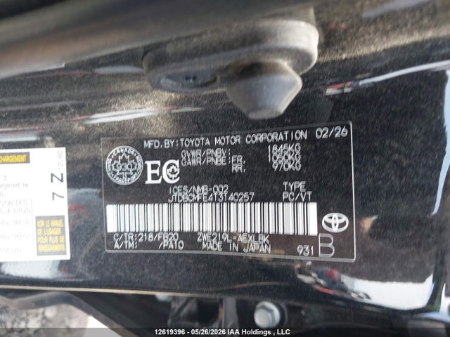 JTDBCMFE4T3140257 Toyota Corolla Le/se/xle