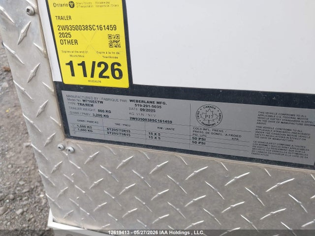 Weberlane Trailer 2025 2W9350038SC161459 Image 9