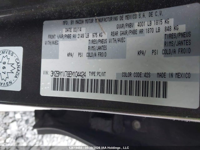 Mazda Mazda3 Gs-sky 2014 3MZBM1V78EM104424 Image 21