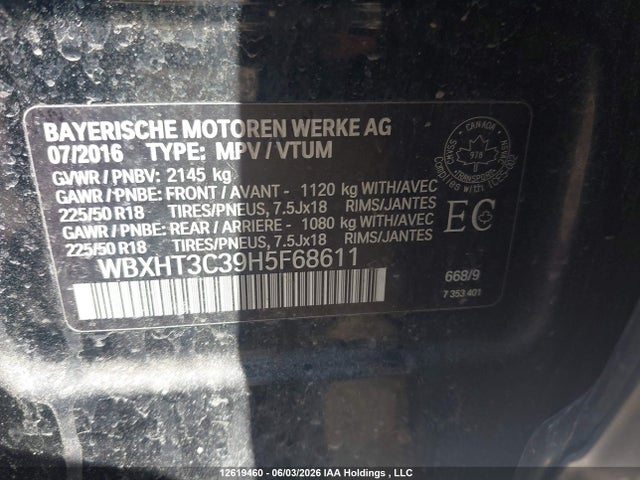 Продажа на аукционе авто 2017 Bmw X1 Xdrive28i, vin: WBXHT3C39H5F68611, номер лота: 12619460