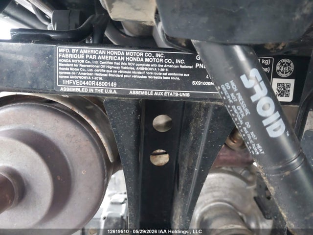 Продажа на аукционе авто 2024 Honda Sxs1000 M5, vin: 1HFVE0440R4800149, номер лота: 12619510