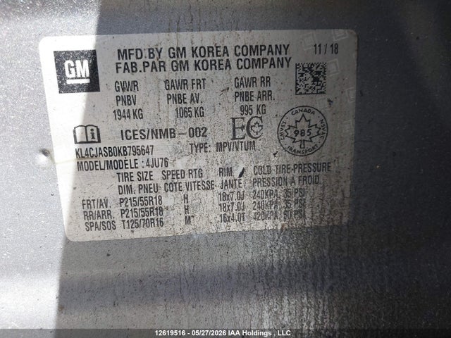 Buick Encore 2019 KL4CJASB0KB795647 Image 9