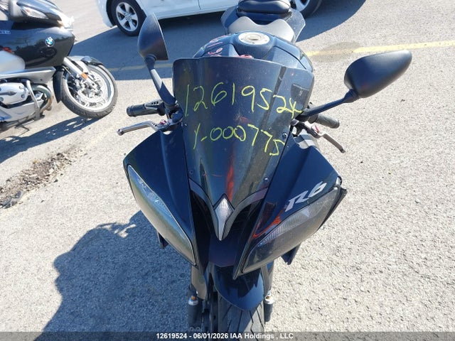 12619524 :رقم المزاد ، JYARJ16N48A000775 vin ، 2008 Yamaha Yzfr6 مزاد بيع