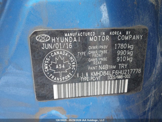 Продаж на аукціоні авто 2017 Hyundai Elantra Se/value/limited, vin: KMHD84LF6HU217778, номер лоту: 12619529