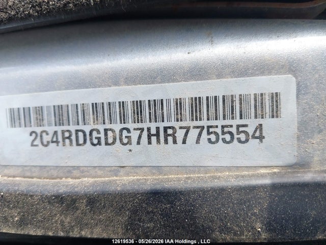 12619536 :رقم المزاد ، 2C4RDGDG7HR775554 vin ، 2017 Dodge Grand Caravan Crew مزاد بيع