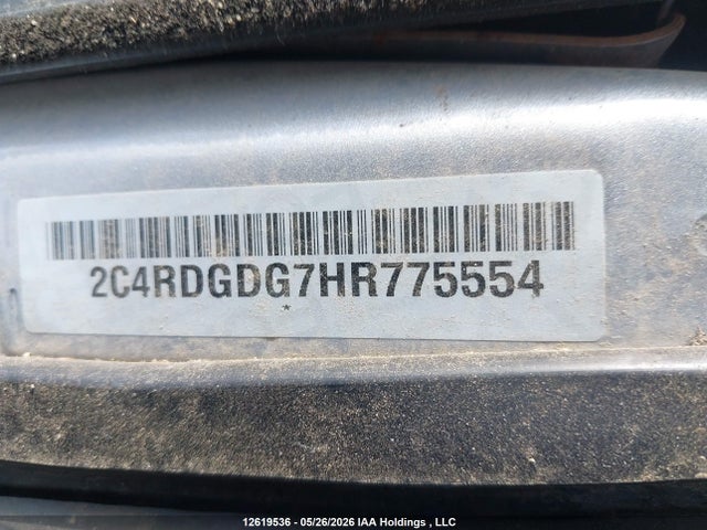 12619536 :رقم المزاد ، 2C4RDGDG7HR775554 vin ، 2017 Dodge Grand Caravan Crew مزاد بيع