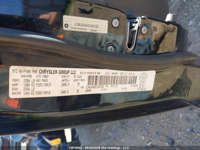 2014 Jeep Patriot Sport/north მანქანა იყიდება აუქციონზე, vin: 1C4NJRAB3ED563700, აუქციონის ნომერი: 12619542