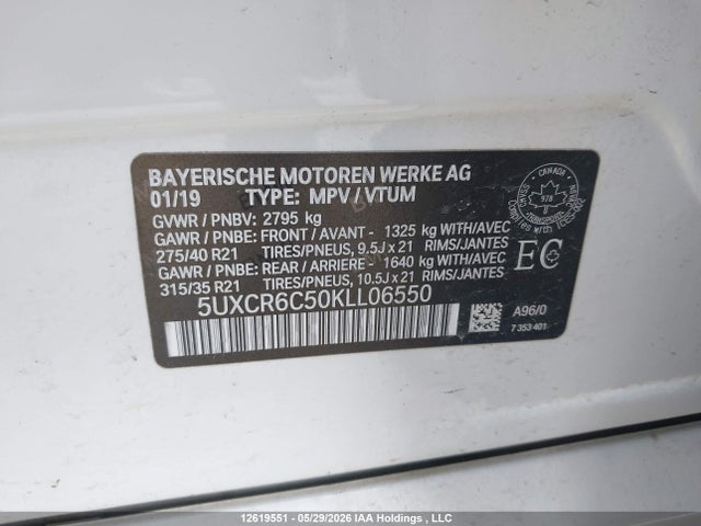 5UXCR6C50KLL06550 BMW X5 Xdrive40i