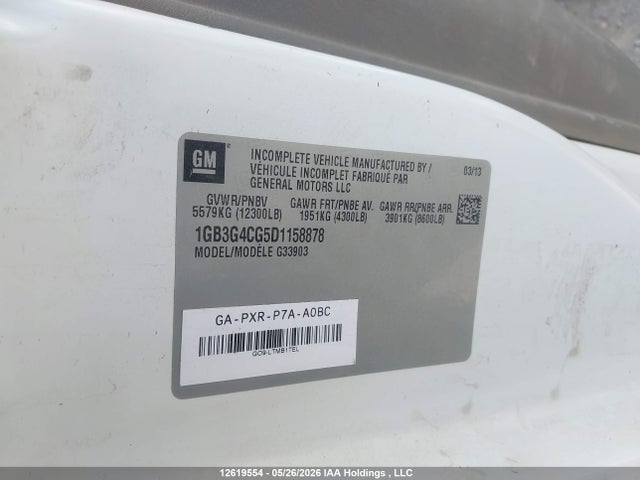 2013 Chevrolet Express G3500 მანქანა იყიდება აუქციონზე, vin: 1GB3G4CG5D1158878, აუქციონის ნომერი: 12619554