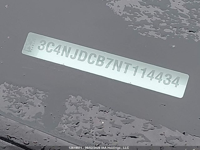 12619571 :رقم المزاد ، 3C4NJDCB7NT114434 vin ، 2022 Jeep Compass Limited مزاد بيع
