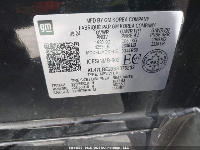 KL47LBE20SB076203 Buick Envista