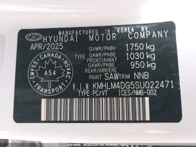 KMHLM4DG5SU022471 Hyundai Elantra Sel Sport