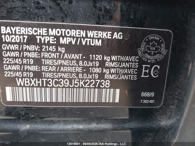 Продаж на аукціоні авто 2018 Bmw X1 Xdrive28i, vin: WBXHT3C39J5K22738, номер лоту: 12619601