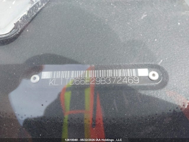 Продажа на аукционе авто 2009 Chevrolet Aveo Lt, vin: KL1TD66E29B372469, номер лота: 12618040