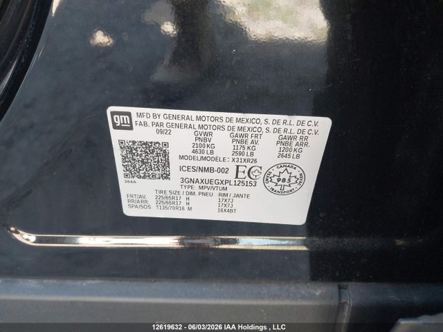 Chevrolet Equinox 2023 3GNAXUEGXPL125153 Image 9
