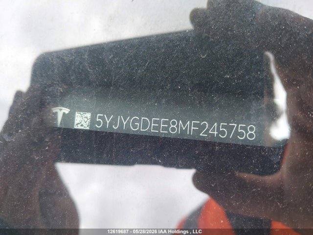 Aukcja sprzedaży 2021 Tesla Model Y Long Range, vin: 5YJYGDEE8MF245758, numer aukcji: 12619687
