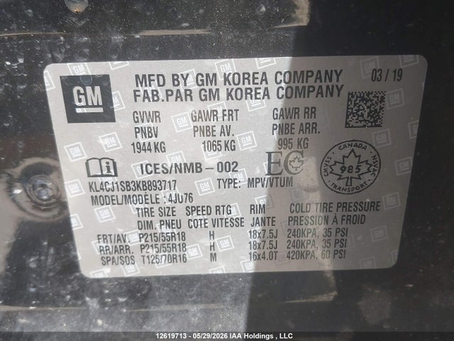 Buick Encore 2019 KL4CJ1SB3KB893717 Image 9