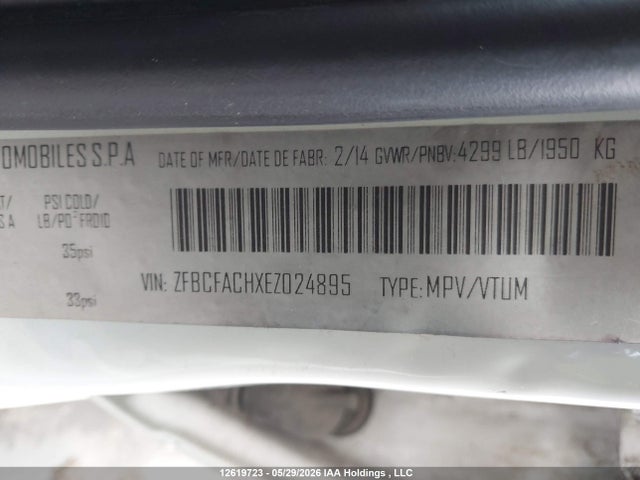 ZFBCFACHXEZ024895 Fiat 500l Lounge