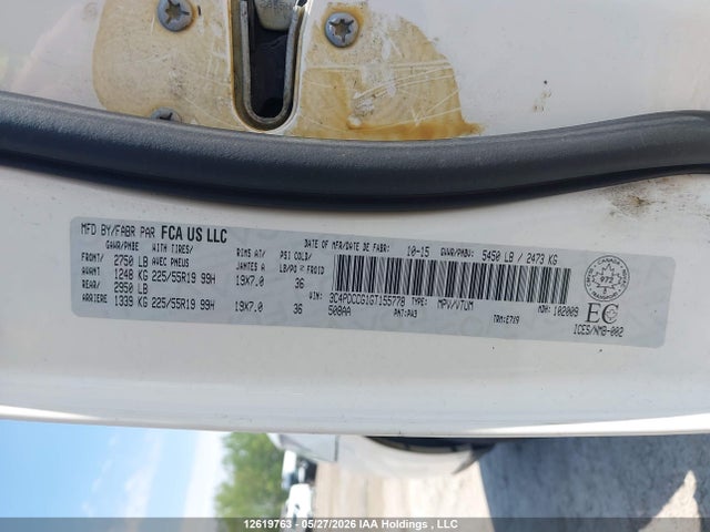 12619763 :رقم المزاد ، 3C4PDCCG1GT155778 vin ، 2016 Dodge Journey Sxt/limited مزاد بيع