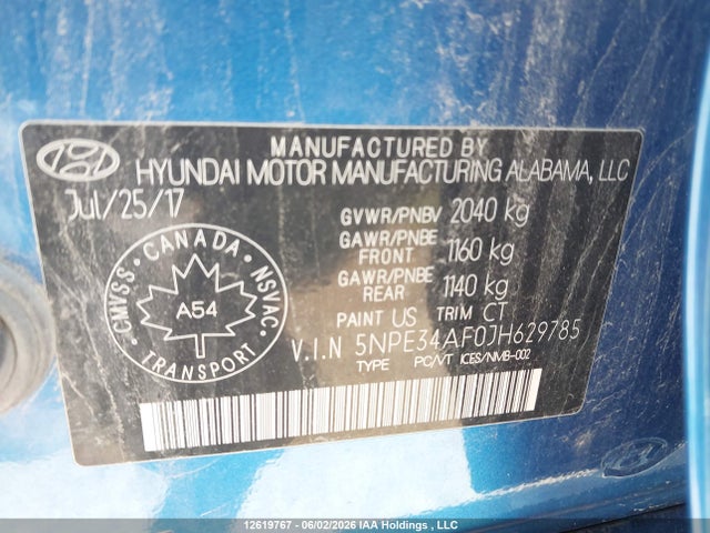 Продажа на аукционе авто 2018 Hyundai Sonata, vin: 5NPE34AF0JH629785, номер лота: 12619767