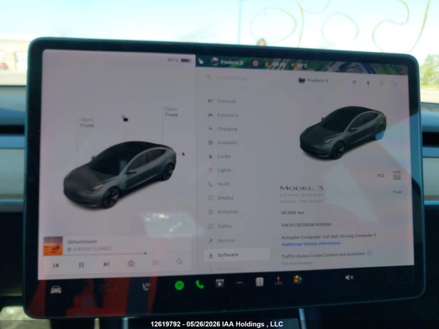 2019 Tesla Model 3 Long Range/performance მანქანა იყიდება აუქციონზე, vin: 5YJ3E1EB3KF415090, აუქციონის ნომერი: 12619792