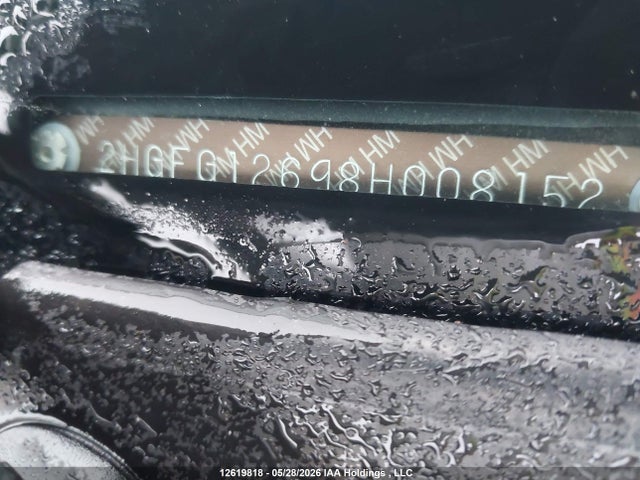 12619818 :رقم المزاد ، 2HGFG12698H008152 vin ، 2008 Honda Civic Lx مزاد بيع