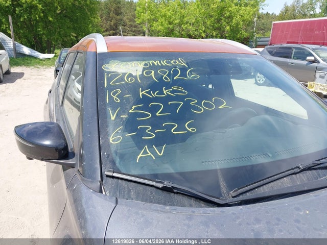 2018 Nissan Kicks S/sr/sv მანქანა იყიდება აუქციონზე, vin: 3N1CP5CU3JL527302, აუქციონის ნომერი: 12619826
