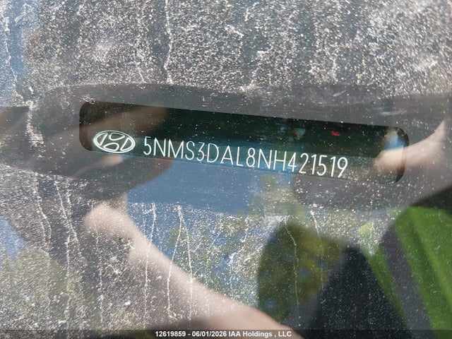 2022 Hyundai Santa Fe Sel მანქანა იყიდება აუქციონზე, vin: 5NMS3DAL8NH421519, აუქციონის ნომერი: 12619859