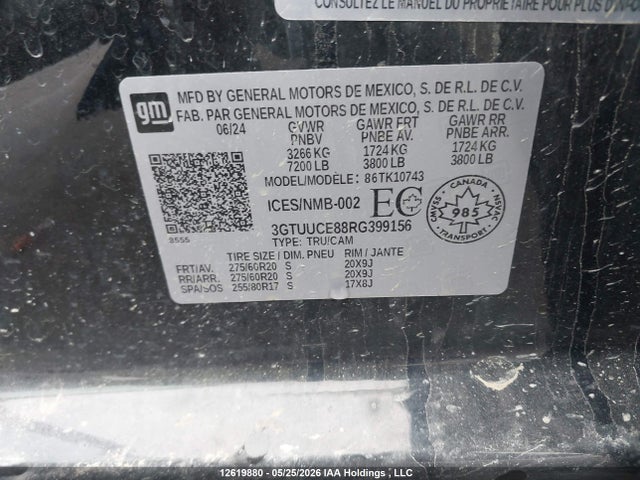 GMC Sierra K1500 Elevation 2024 3GTUUCE88RG399156 Image 20