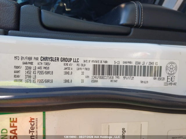 Jeep Grand Cherokee 2014 1C4RJFBG6EC171018 Image 9