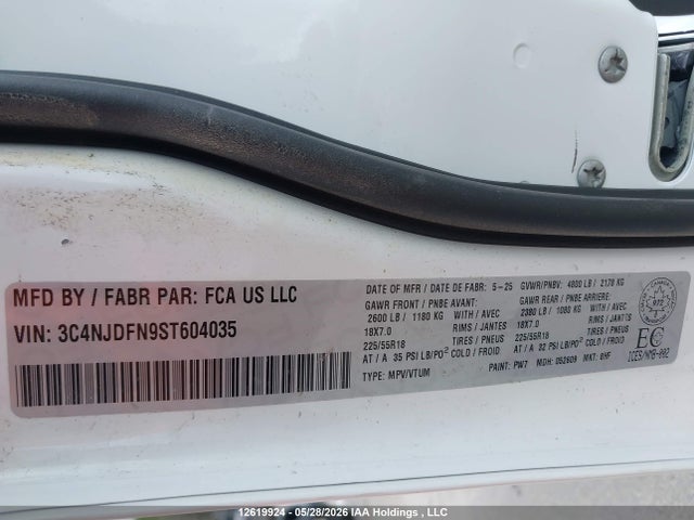 Auction sale of the 2025 Jeep Compass Latitude Lux, vin: 3C4NJDFN9ST604035, lot number: 12619924