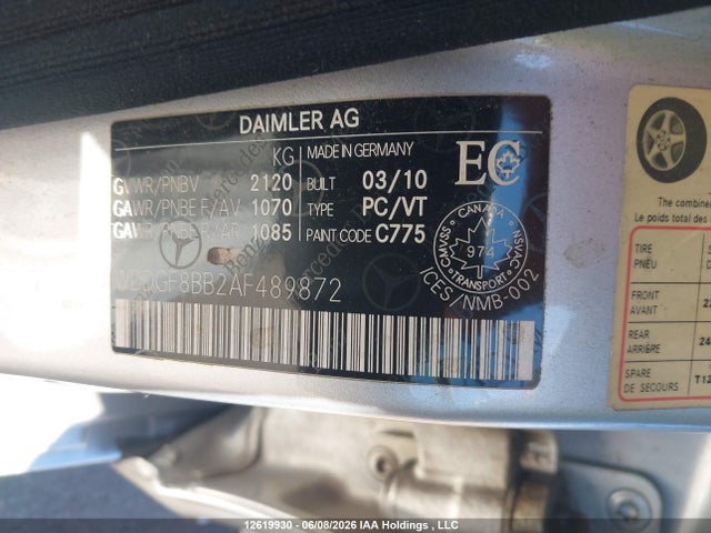 Продажа на аукционе авто 2010 Mercedes-benz C 300 4matic, vin: WDDGF8BB2AF489872, номер лота: 12619930