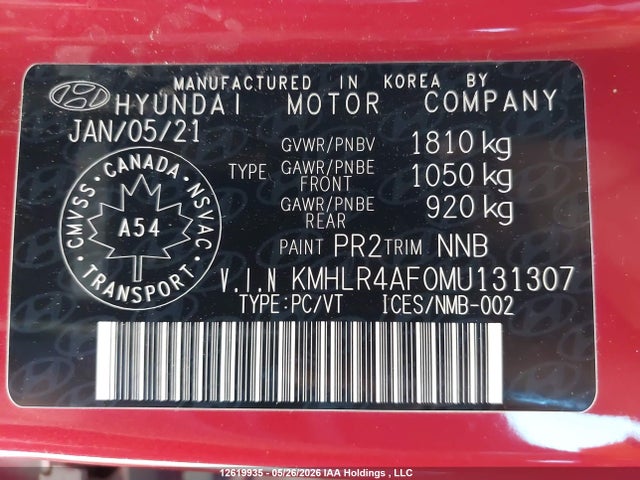 Продаж на аукціоні авто 2021 Hyundai Elantra, vin: KMHLR4AF0MU131307, номер лоту: 12619935