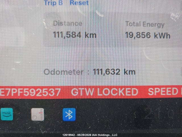 12619942 :رقم المزاد ، 7SAYGDEE7PF592537 vin ، 2023 Tesla Model Y Long Range مزاد بيع