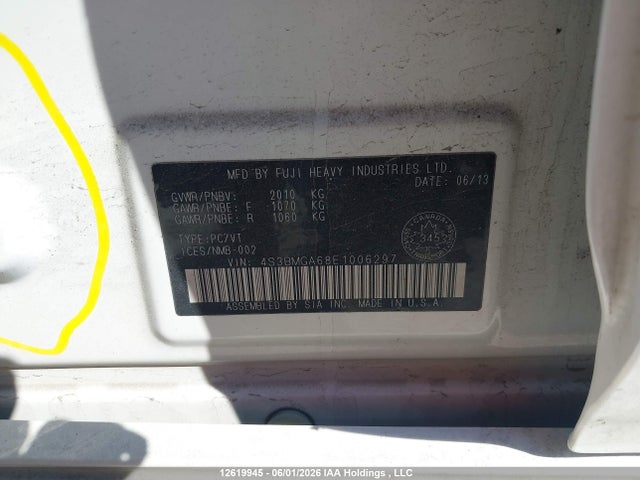 12619945 :رقم المزاد ، 4S3BMGA68E1006297 vin ، 2014 Subaru Legacy 2.5i مزاد بيع
