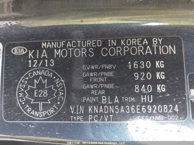 Продаж на аукціоні авто 2014 Kia Rio Ex/lx/lx+/sx, vin: KNADN5A36E6920824, номер лоту: 12611100