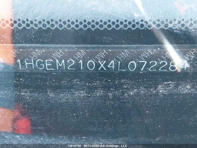 2004 Honda Civic Ex მანქანა იყიდება აუქციონზე, vin: 1HGEM210X4L072284, აუქციონის ნომერი: 12616760