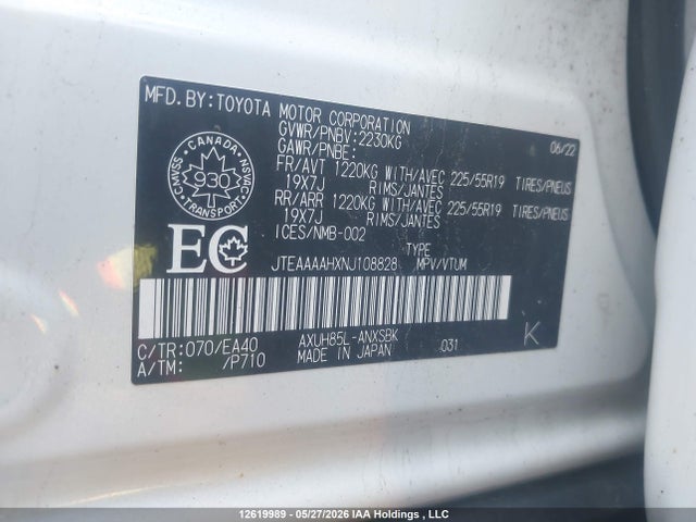 Toyota Venza 2022 JTEAAAAHXNJ108828 Image 16