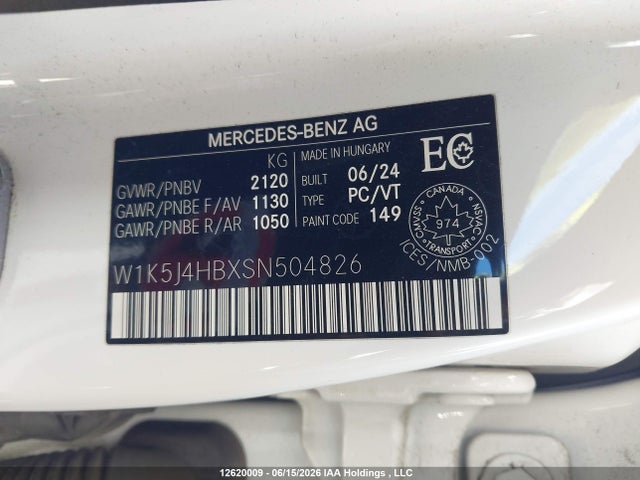 Продажа на аукционе авто 2025 Mercedes-benz Cla 250 Coupe 4matic, vin: W1K5J4HBXSN504826, номер лота: 12620009