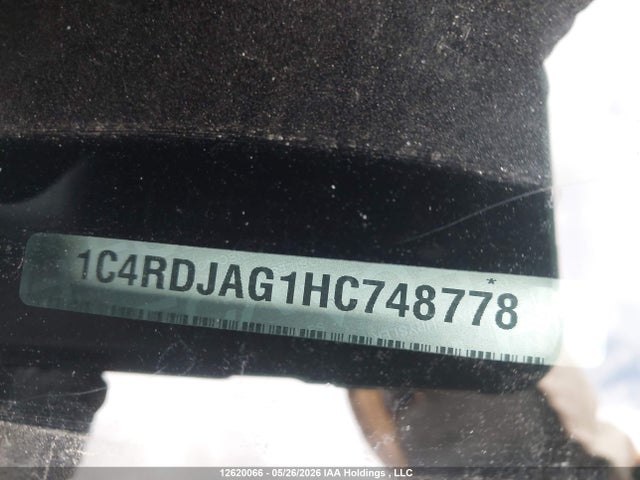 2017 Dodge Durango Sxt მანქანა იყიდება აუქციონზე, vin: 1C4RDJAG1HC748778, აუქციონის ნომერი: 12620066